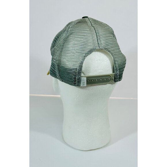 Yeti Coolers Green Mesh Trucker Hat Adjustable Snapback Distressed Unisex Cap - Picture 6 of 11